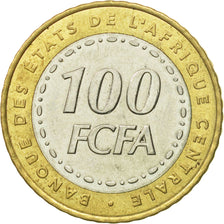 Coin, Central African States, 100 Francs, 2006, Paris, AU(55-58), Bi-Metallic