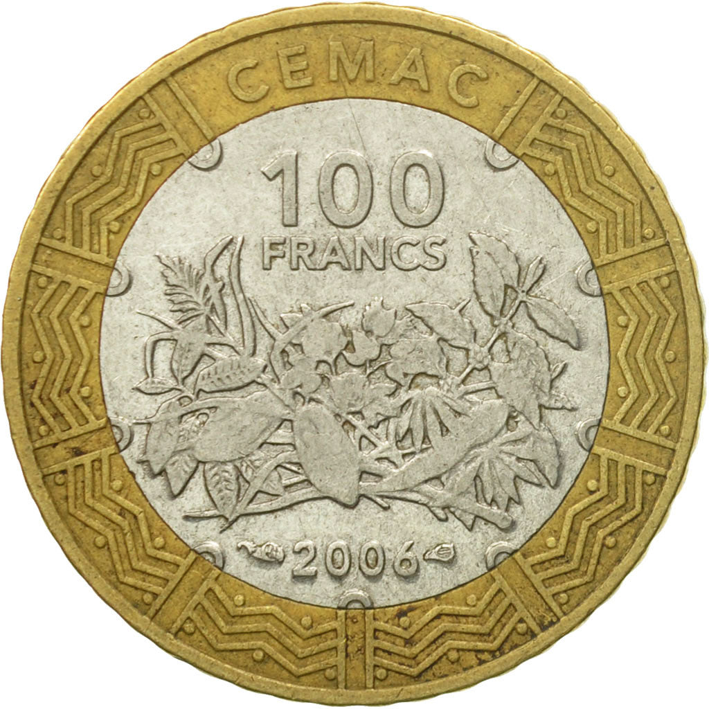 Coin, Central African States, 100 Francs, 2006, Paris, EF(40-45), Bi-Metallic