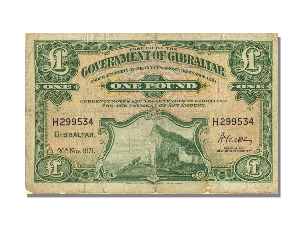 Banknote, Gibraltar, 1 Pound, 1971, 1971-11-20, VF(30-35)