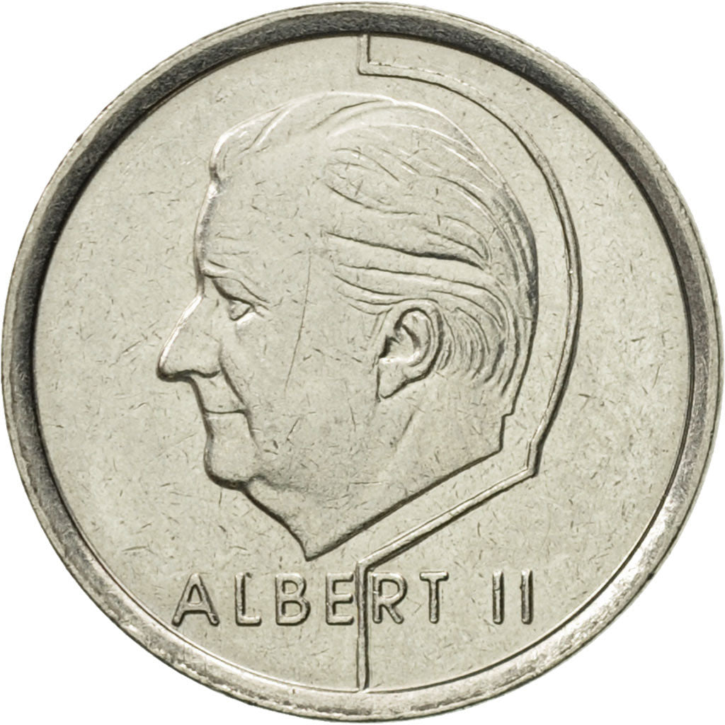 Coin, Belgium, Albert II, Franc, 1996, Brussels, EF(40-45), Nickel Plated Iron