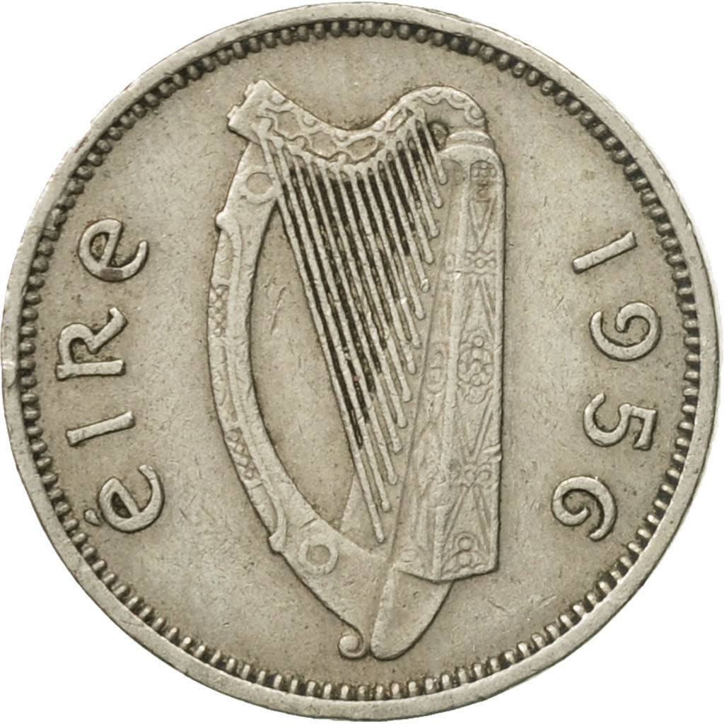 Münze, IRELAND REPUBLIC, 3 Pence, 1956, SS, Copper-nickel, KM:12a