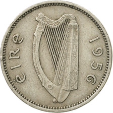 Moneta, REPUBBLICA D’IRLANDA, 3 Pence, 1956, BB, Rame-nichel, KM:12a