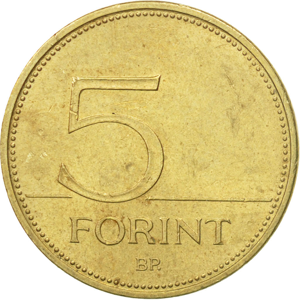 Coin, Hungary, 5 Forint, 1994, Budapest, VF(30-35), Nickel-brass, KM:694