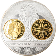 Francia, medalla, Histoire de la monnaie Française, Louis d'or de Louis XIV