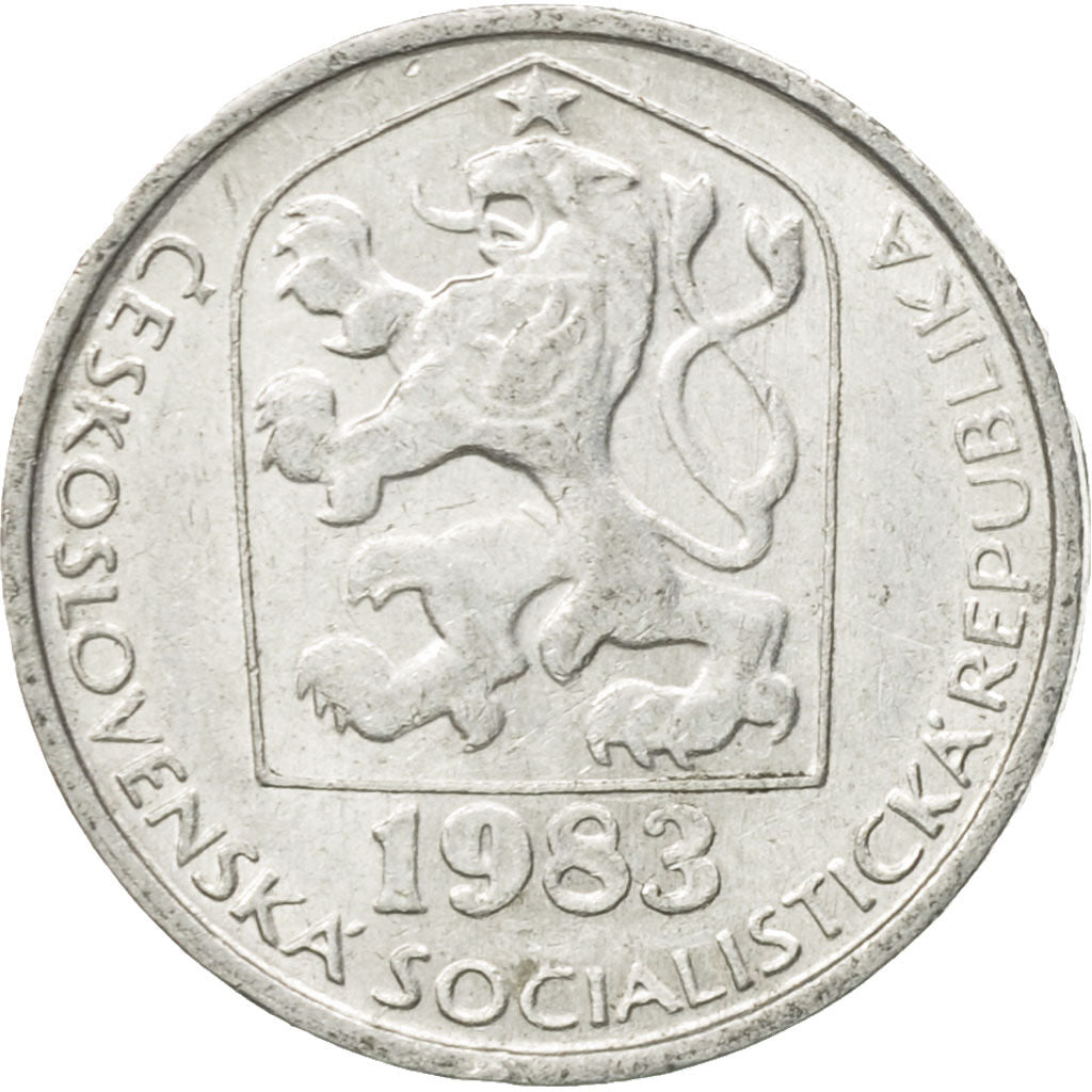 Münze, Tschechoslowakei, 10 Haleru, 1983, SS, Aluminium, KM:80
