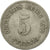 Moneta, GERMANIA - IMPERO, Wilhelm II, 5 Pfennig, 1907, Berlin, BB, Rame-nichel