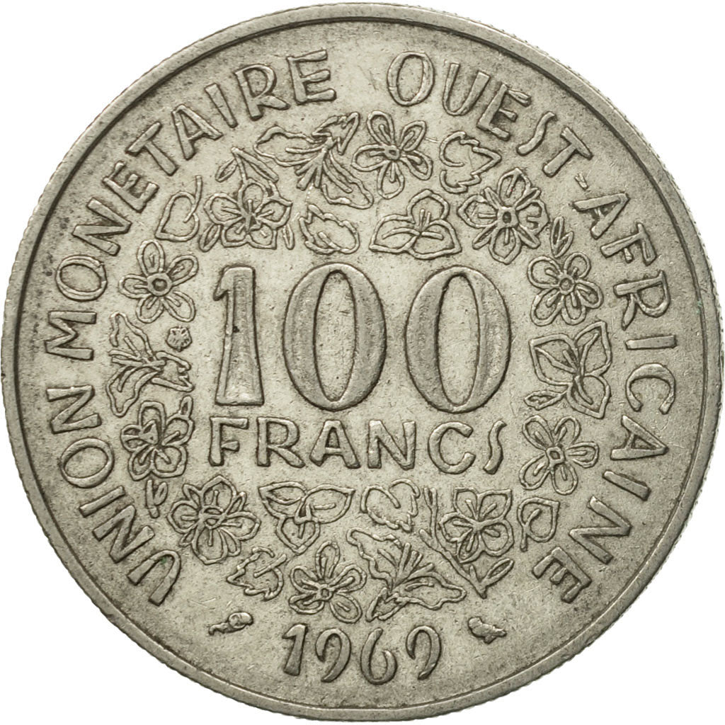 Münze, West African States, 100 Francs, 1969, Paris, S+, Nickel, KM:4