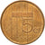 Moneda, Países Bajos, Beatrix, 5 Cents, 2000, MBC, Bronce, KM:202