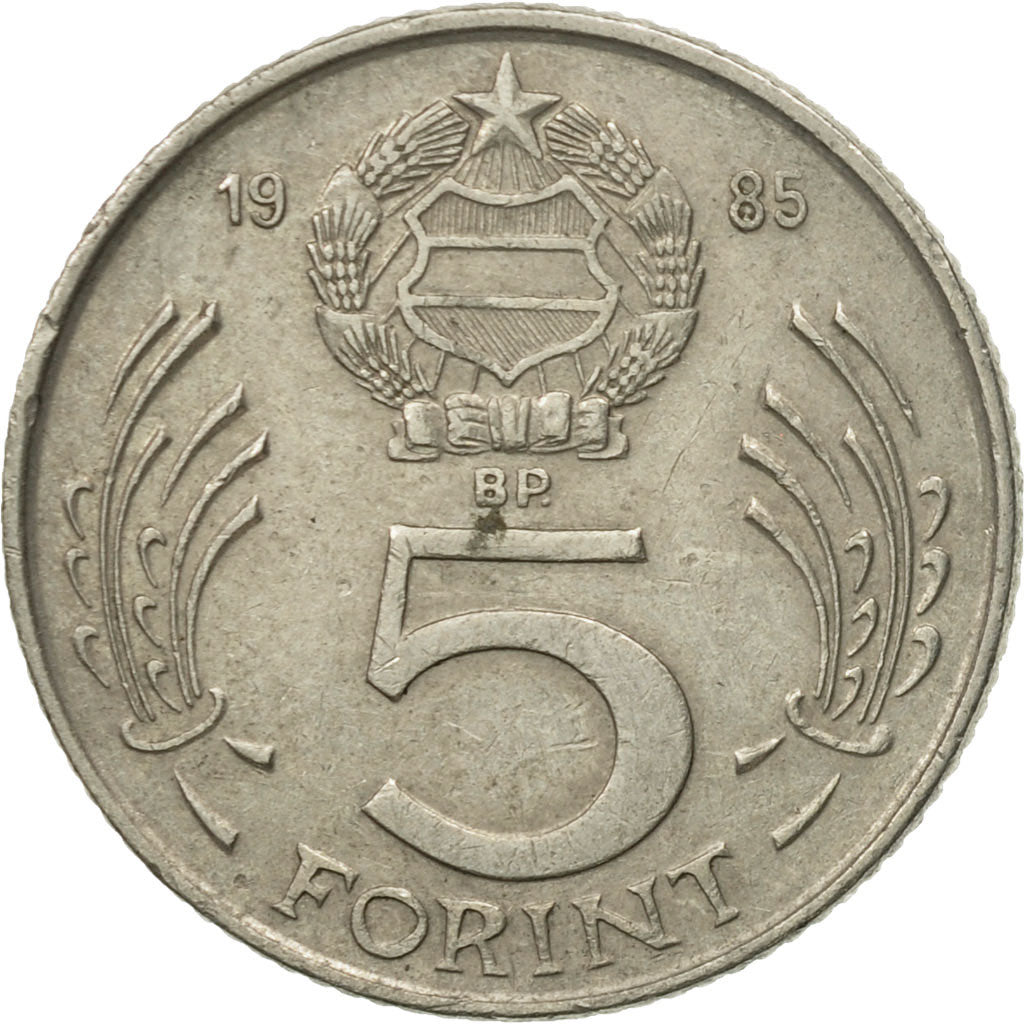 Coin, Hungary, 5 Forint, 1985, Budapest, EF(40-45), Copper-nickel, KM:635