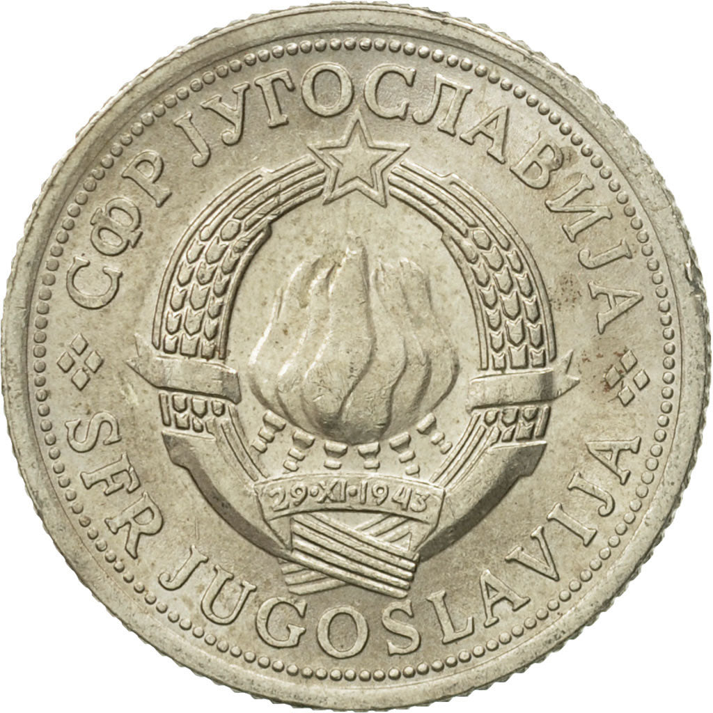 Moneta, Iugoslavia, Dinar, 1975, MB+, Rame-nichel-zinco, KM:59