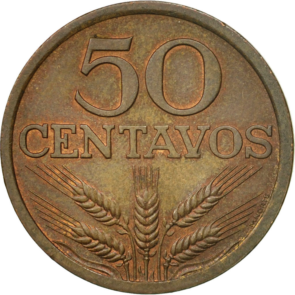 Coin, Portugal, 50 Centavos, 1972, VF(30-35), Bronze, KM:596