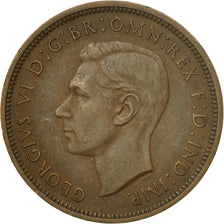Münze, Großbritannien, George VI, 1/2 Penny, 1937, SS+, Bronze, KM:844