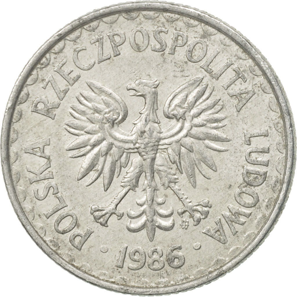 Monnaie, Pologne, Zloty, 1986, Warsaw, TB+, Aluminium, KM:49.2
