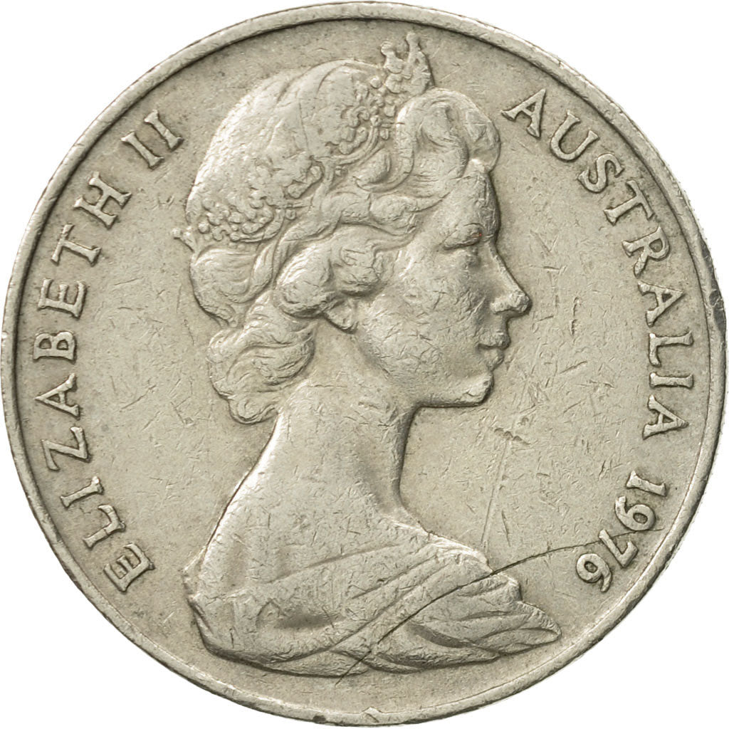 Coin, Australia, Elizabeth II, 20 Cents, 1976, EF(40-45), Copper-nickel, KM:66