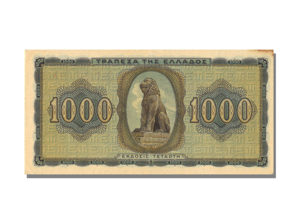 Greece, 1000 Drachmai, 1942, KM #118a, 1942-08-21, UNC(60-62), TA