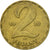Moneda, Hungría, 2 Forint, 1989, Budapest, BC+, Latón, KM:591