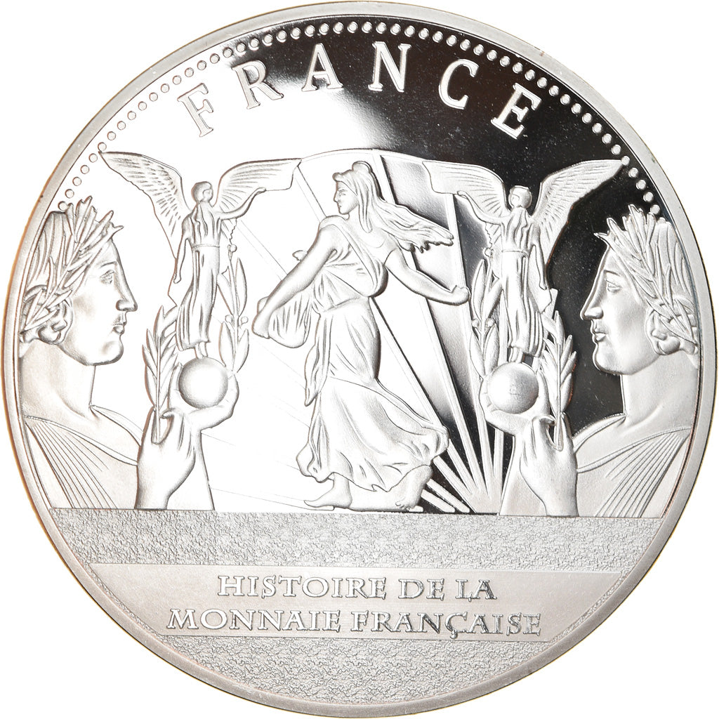 França, Medal, Histoire de la Monnaie Française, 1 Franc 1943, MS(65-70)