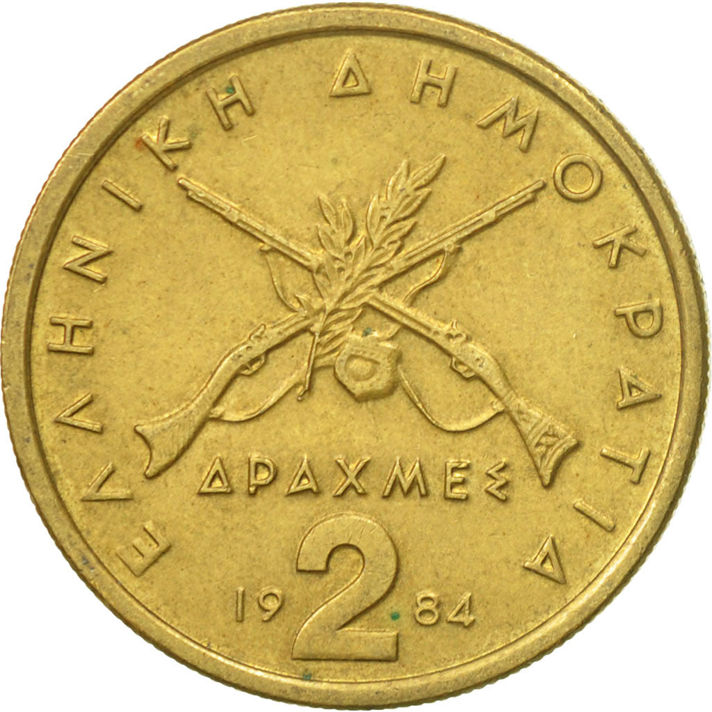 Münze, Griechenland, 2 Drachmes, 1984, Athens, SS, Kupfer, KM:151