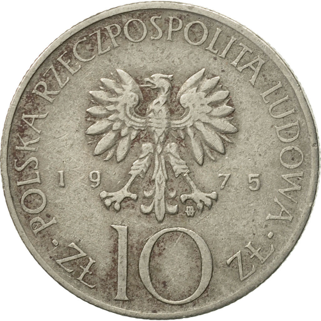 Monnaie, Pologne, 10 Zlotych, 1975, Warsaw, TB+, Copper-nickel, KM:74