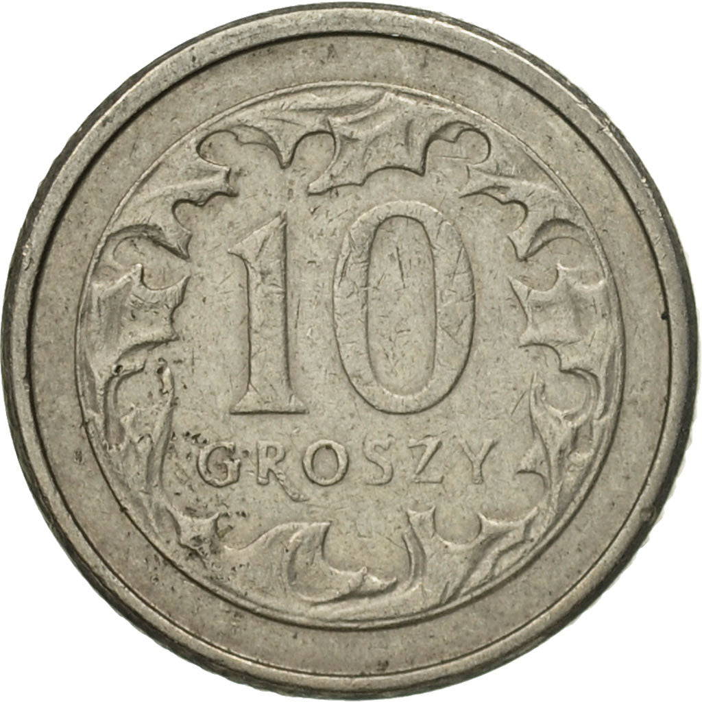 Monnaie, Pologne, 10 Groszy, 1993, Warsaw, TTB+, Copper-nickel, KM:279
