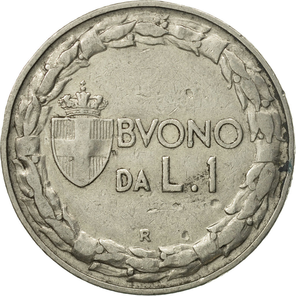 Coin, Italy, Vittorio Emanuele III, Lira, 1922, Rome, EF(40-45), Nickel, KM:62