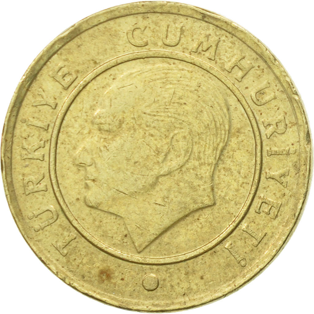 Coin, Turkey, 10 Kurus, 2009, EF(40-45), Brass, KM:1241