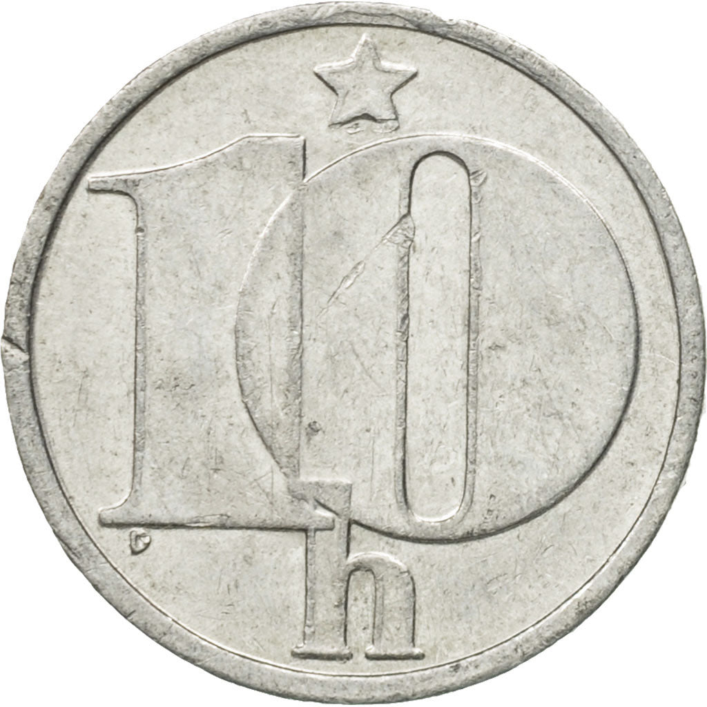 Münze, Tschechoslowakei, 10 Haleru, 1985, SS+, Aluminium, KM:80