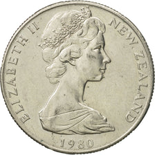 Coin, New Zealand, Elizabeth II, 50 Cents, 1980, AU(50-53), Copper-nickel