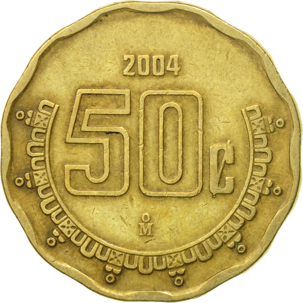 Münze, Mexiko, 50 Centavos, 2004, Mexico City, SS, Aluminum-Bronze, KM:549