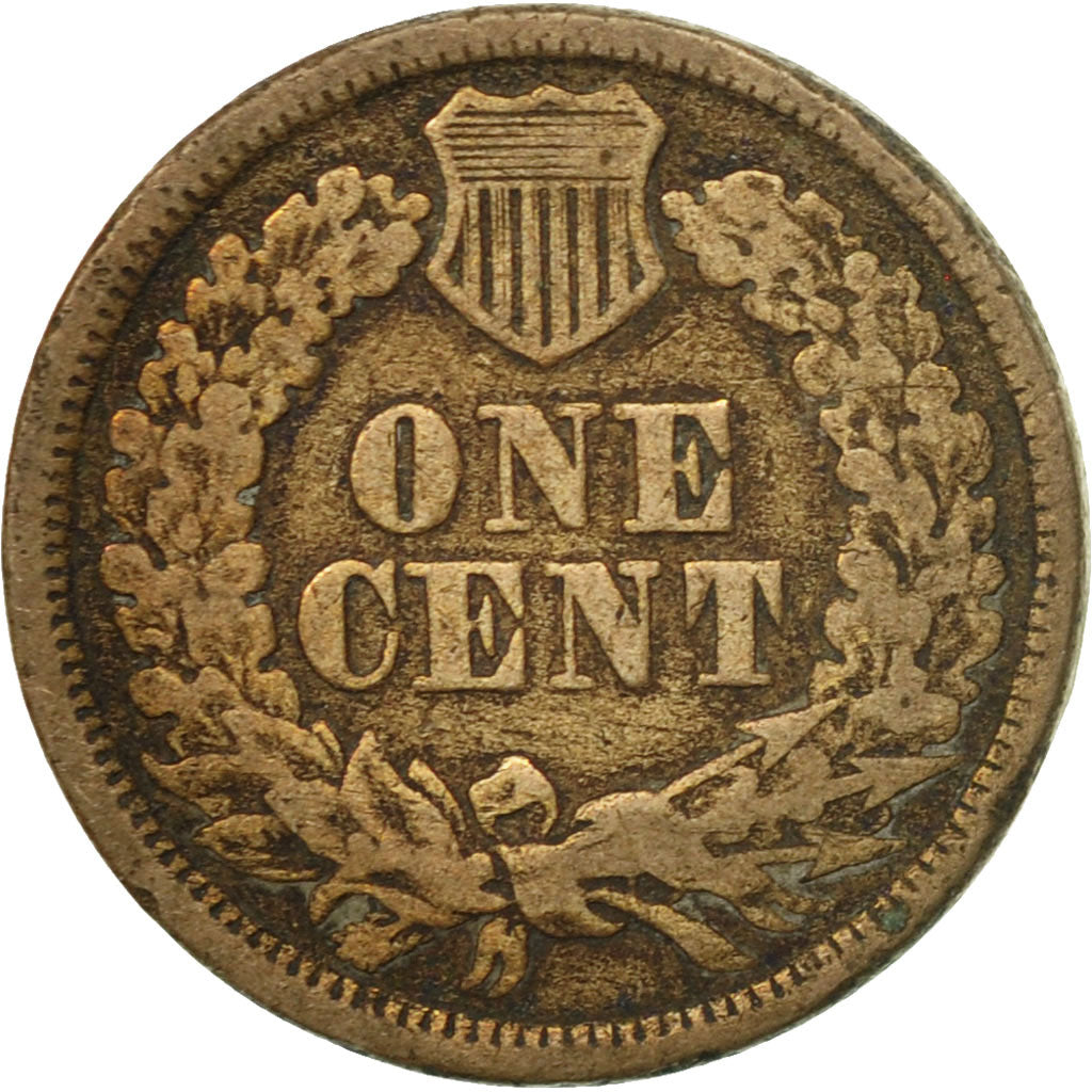 Coin, United States, Indian Head Cent, Cent, 1862, U.S. Mint, Philadelphia