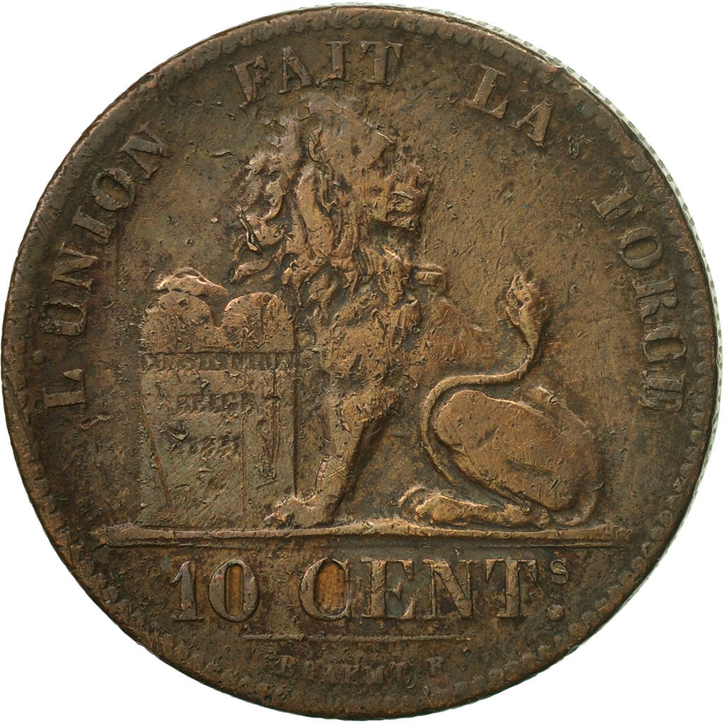 Coin, Belgium, Leopold I, 10 Centimes, 1832, EF(40-45), Copper, KM:2.1