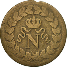 Moneda, Francia, Napoléon I, Decime, 1814, Strasbourg, BC, Bronce, KM:700, Le