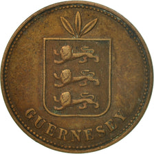 Coin, Guernsey, 4 Doubles, 1868, Heaton, Birmingham, EF(40-45), Bronze, KM:5