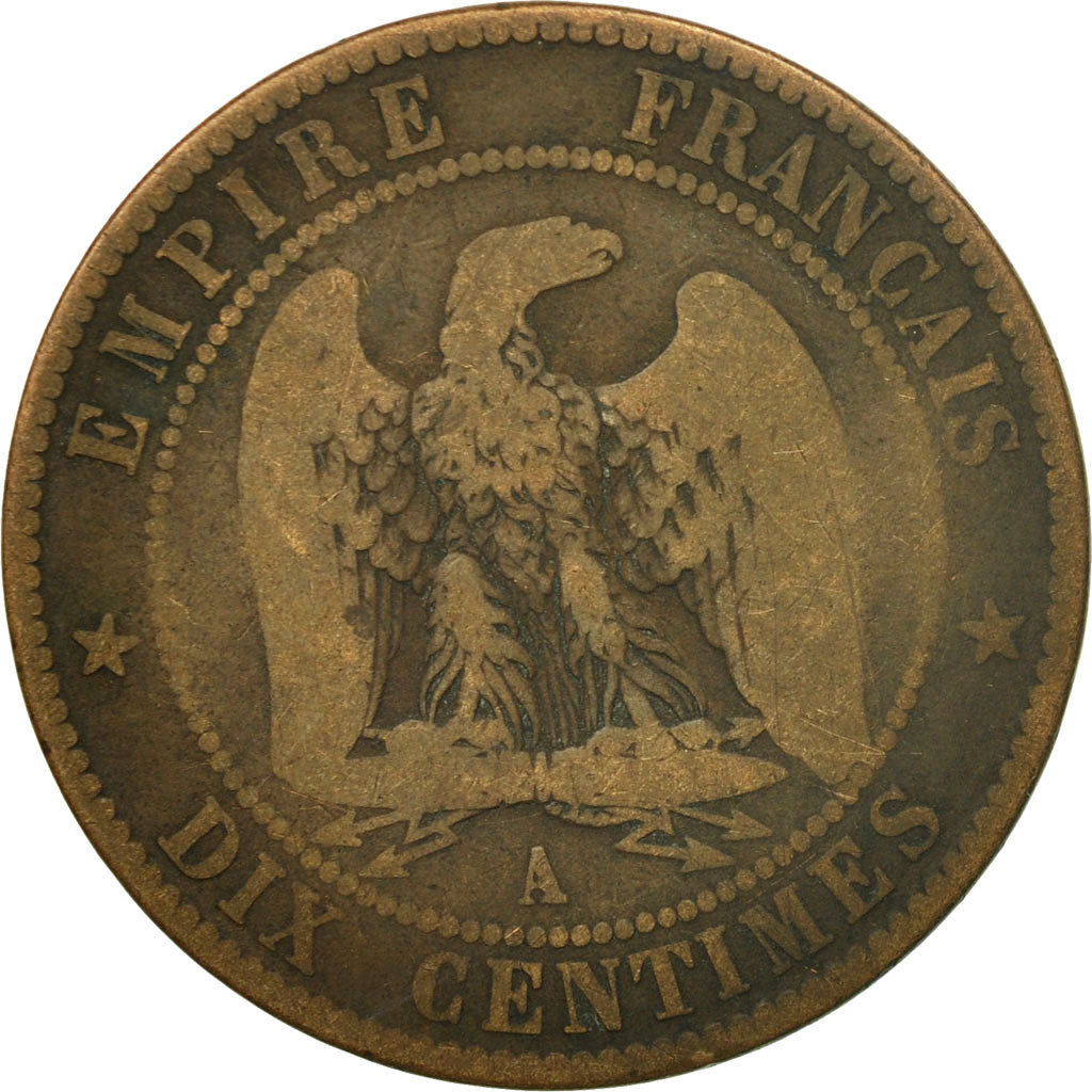Moneta, Francia, Napoleon III, Napoléon III, 10 Centimes, 1852, Paris, B+