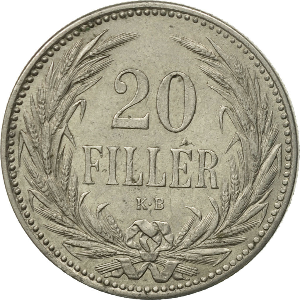 Coin, Hungary, Franz Joseph I, 20 Fillér, 1893, Kormoczbanya, AU(50-53)