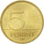 Moneda, Hungría, 5 Forint, 2004, Budapest, MBC+, Níquel - latón, KM:694