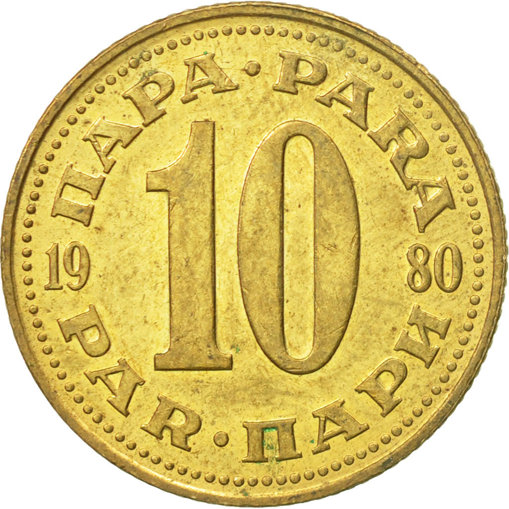 Coin, Yugoslavia, 10 Para, 1980, AU(50-53), Brass, KM:44