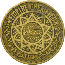 Coin, Morocco, Mohammed V, 50 Francs, 1371, Paris, EF(40-45), Aluminum-Bronze