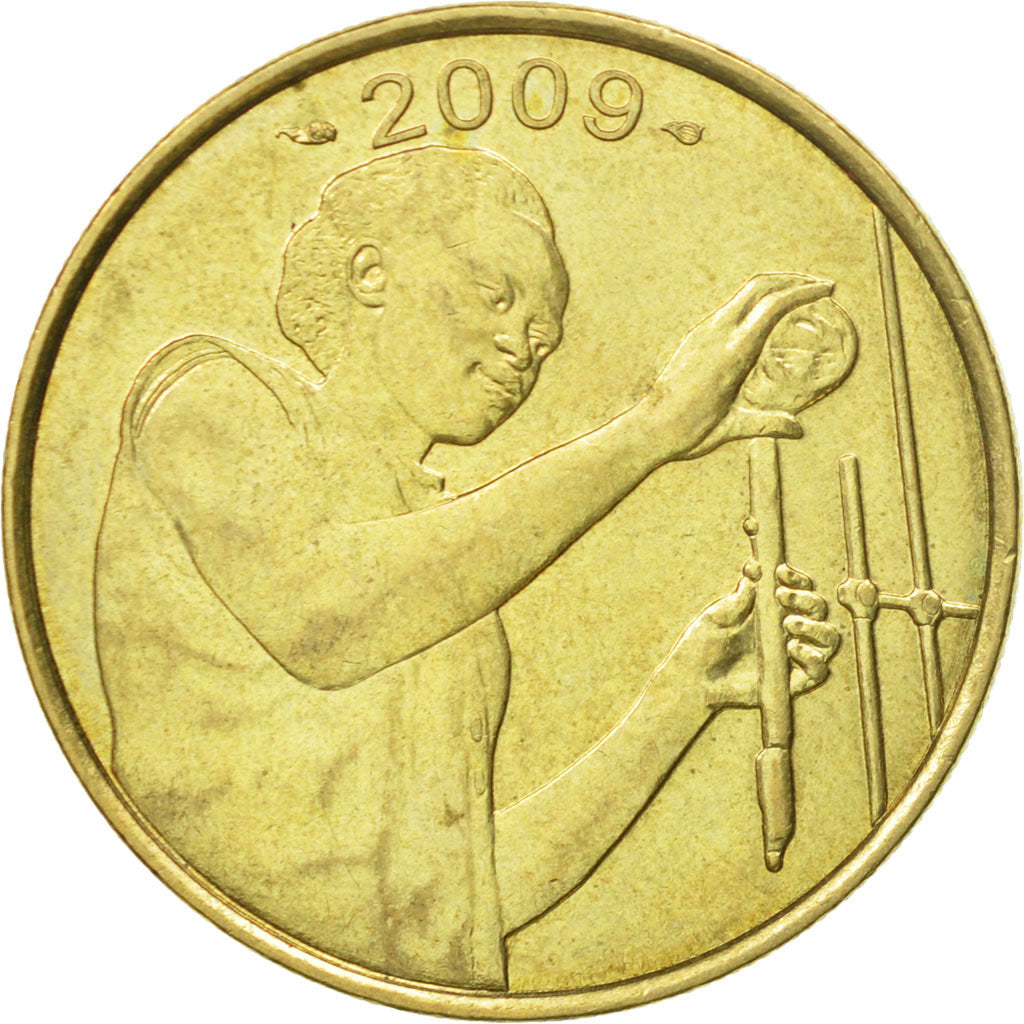 Coin, West African States, 25 Francs, 2009, Paris, AU(55-58), Aluminum-Bronze