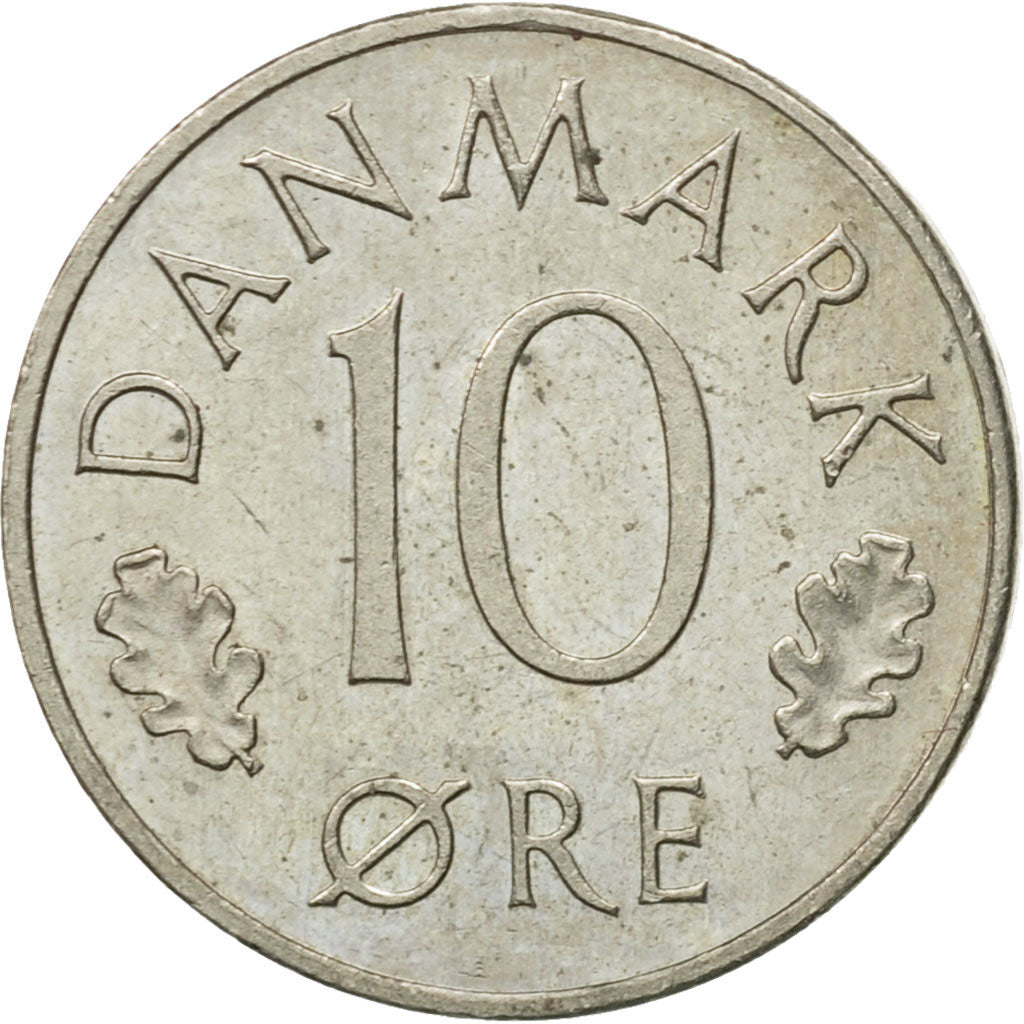 Moneta, Dania, Margrethe II, 10 Öre, 1976, Copenhagen, VF(30-35)