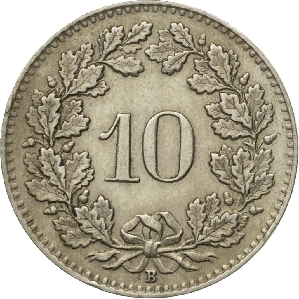 Moneta, Szwajcaria, 10 Rappen, 1928, Bern, EF(40-45), Miedź-Nikiel, KM:27