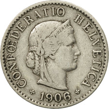 Coin, Switzerland, 20 Rappen, 1906, Bern, EF(40-45), Nickel, KM:29