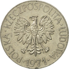 Moneta, Polska, 10 Zlotych, 1971, Warsaw, VF(20-25), Miedź-Nikiel, KM:50a