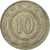 Moneta, Iugoslavia, 10 Dinara, 1976, MB+, Rame-nichel, KM:62