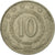 Moneda, Yugoslavia, 10 Dinara, 1976, BC+, Cobre - níquel, KM:62