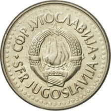 Coin, Yugoslavia, 5 Dinara, 1991, AU(55-58), Copper-Nickel-Zinc, KM:144