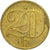 Moneta, Czechosłowacja, 20 Haleru, 1974, VF(20-25), Mosiądz niklowy, KM:74