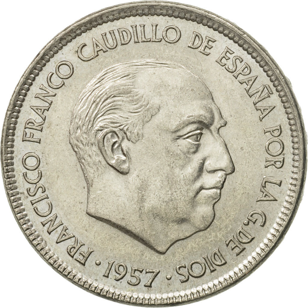 Monnaie, Espagne, Caudillo and regent, 25 Pesetas, 1975, SUP, Copper-nickel