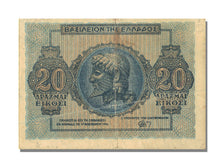 Greece, 20 Drachmai, 1944, KM #323, 1944-11-09, EF(40-45)