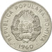 Moneta, Romania, 25 Bani, 1960, BB+, Acciaio ricoperto in nichel, KM:88